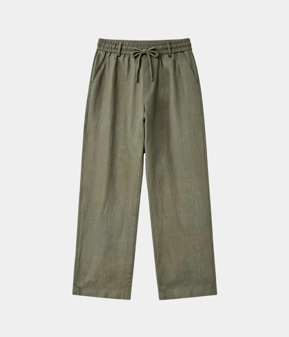 Olive Linen Trousers