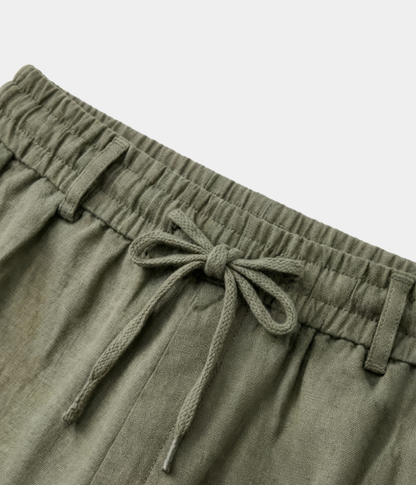 Olive Linen Trousers