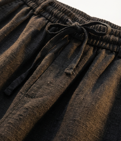 Black Linen Trousers