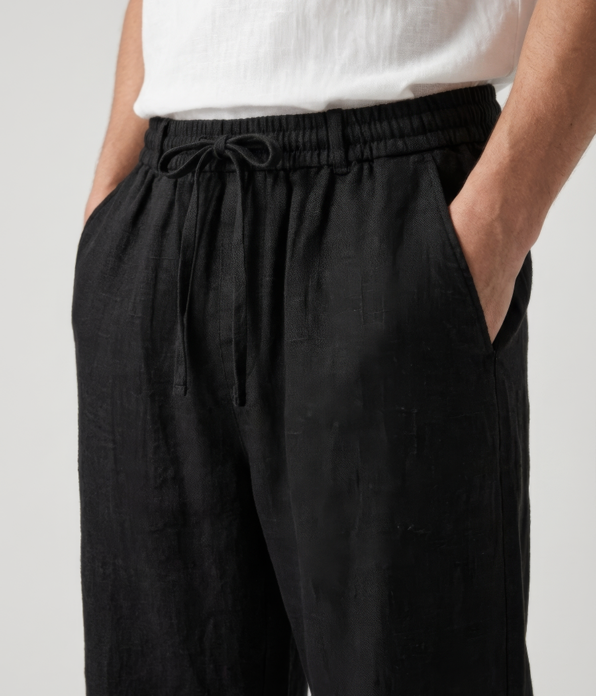 Black Linen Trousers