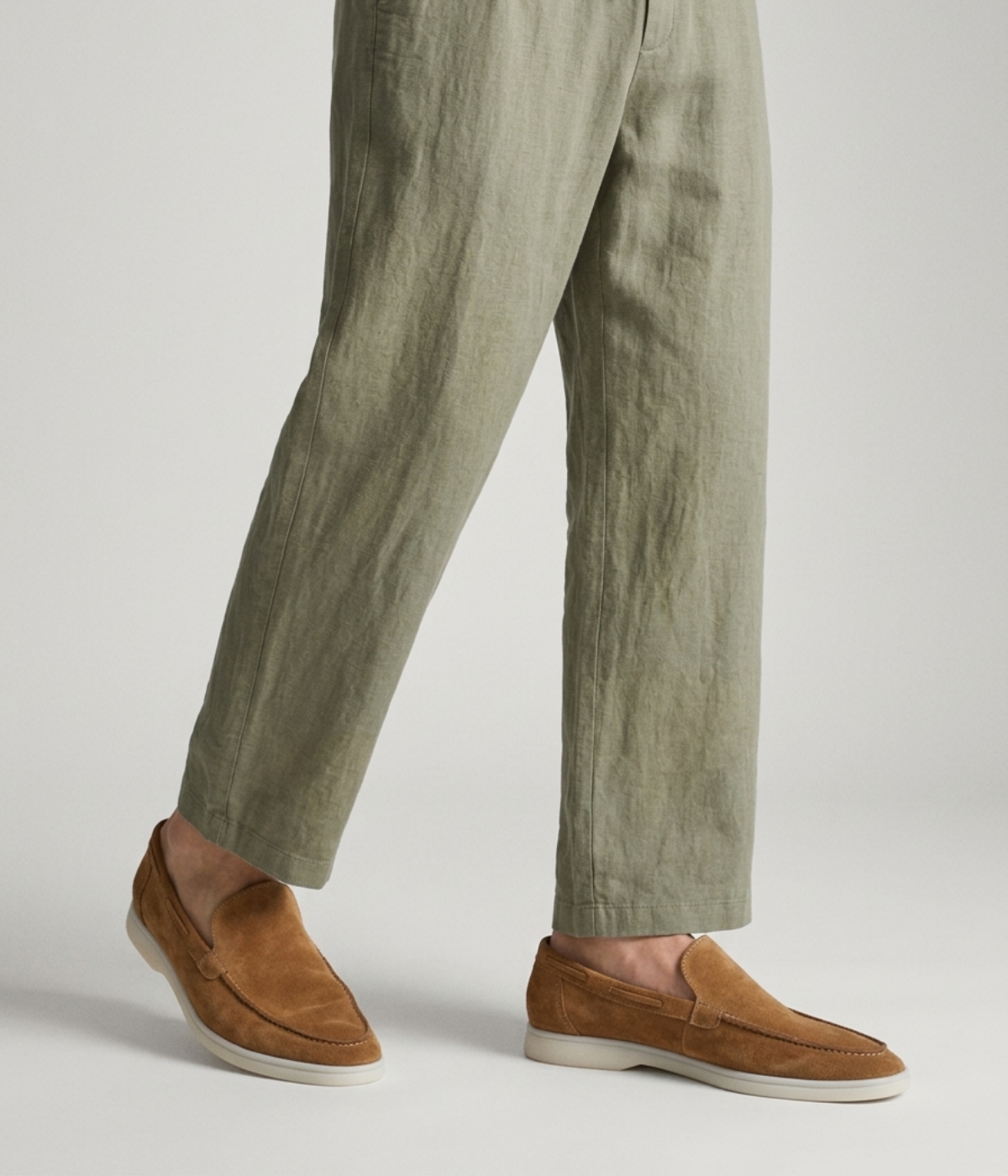 Olive Linen Trousers