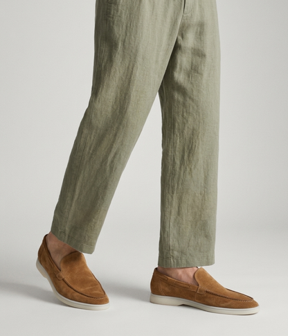 Olive Linen Trousers
