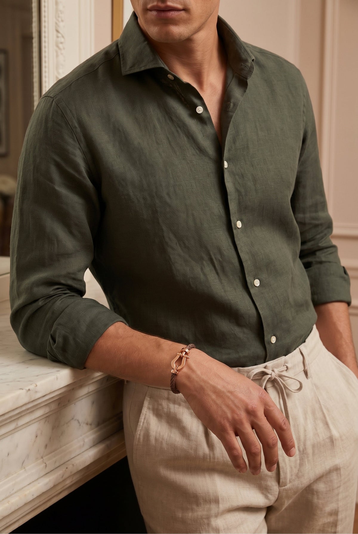 Atelier Outlet Yacht Bracelet Taupe/Rose Gold