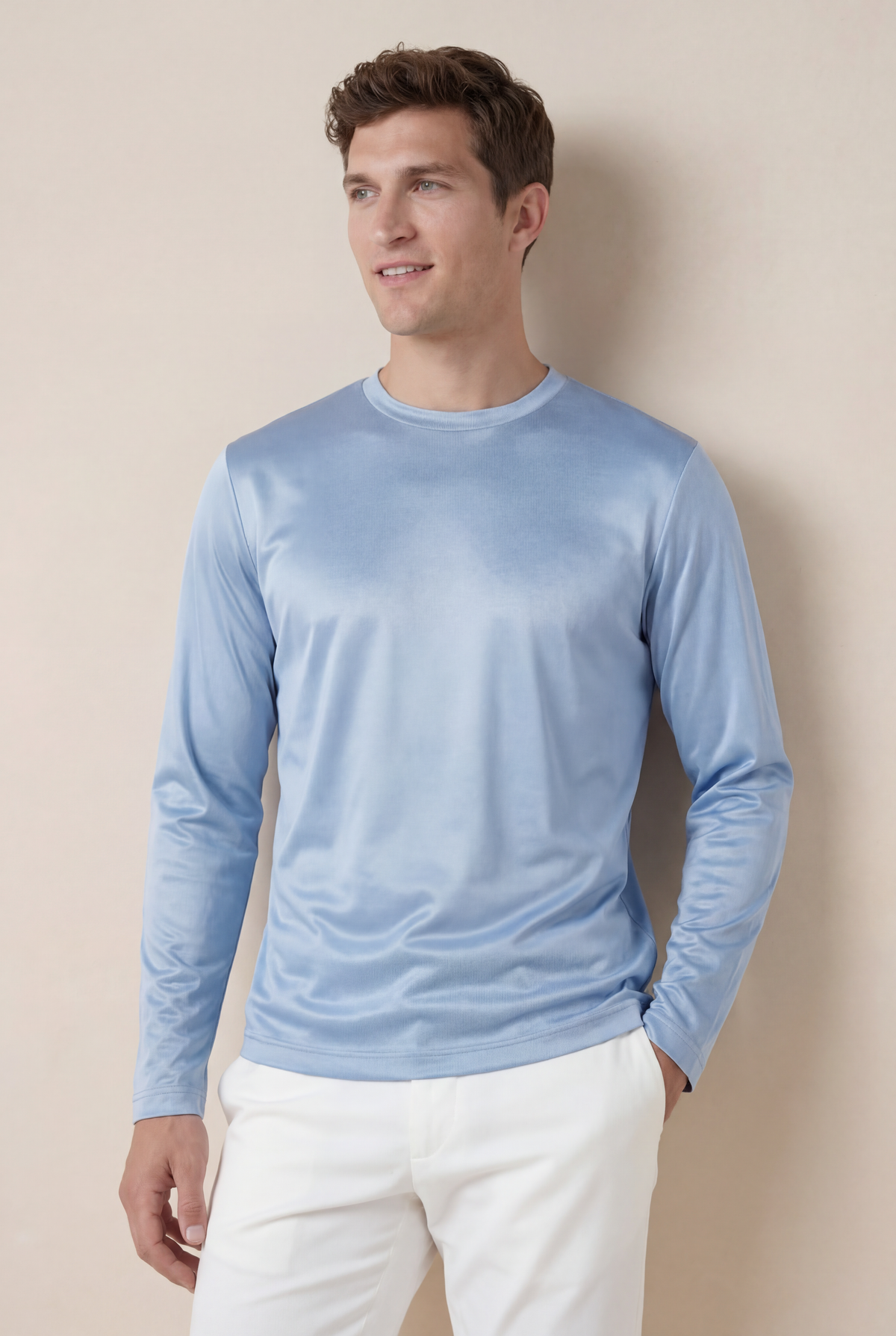 Portofino Long Sleeve Tee Baby Blue