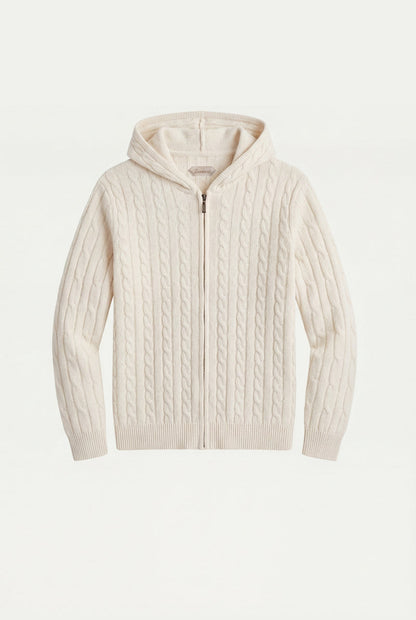 Como Cashmere Hoodie Beige